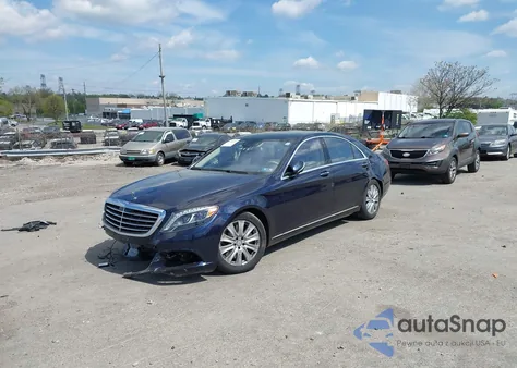 2015 Mercedes-Benz S 550 4Matic из США, поврежденный, VIN WDDUG8FB8FA149916